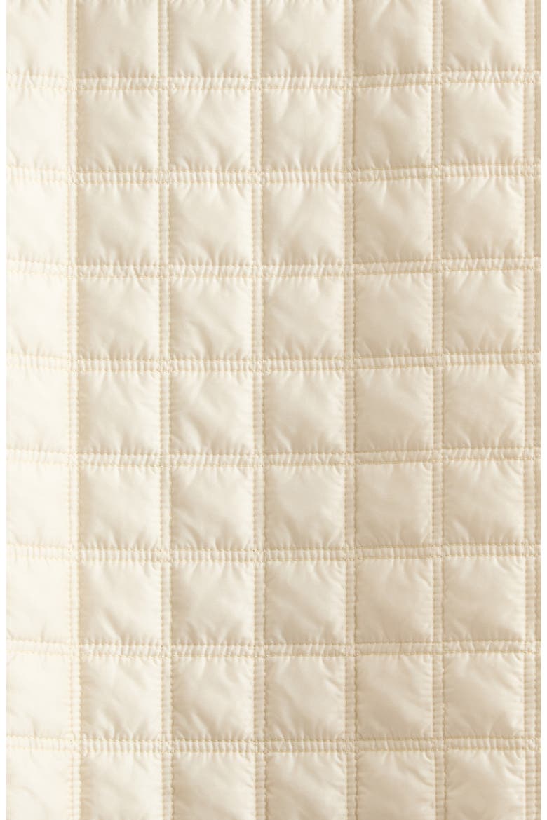 Boxy Quilted Nylon Cape Coat, Alternate, color, BEIGE