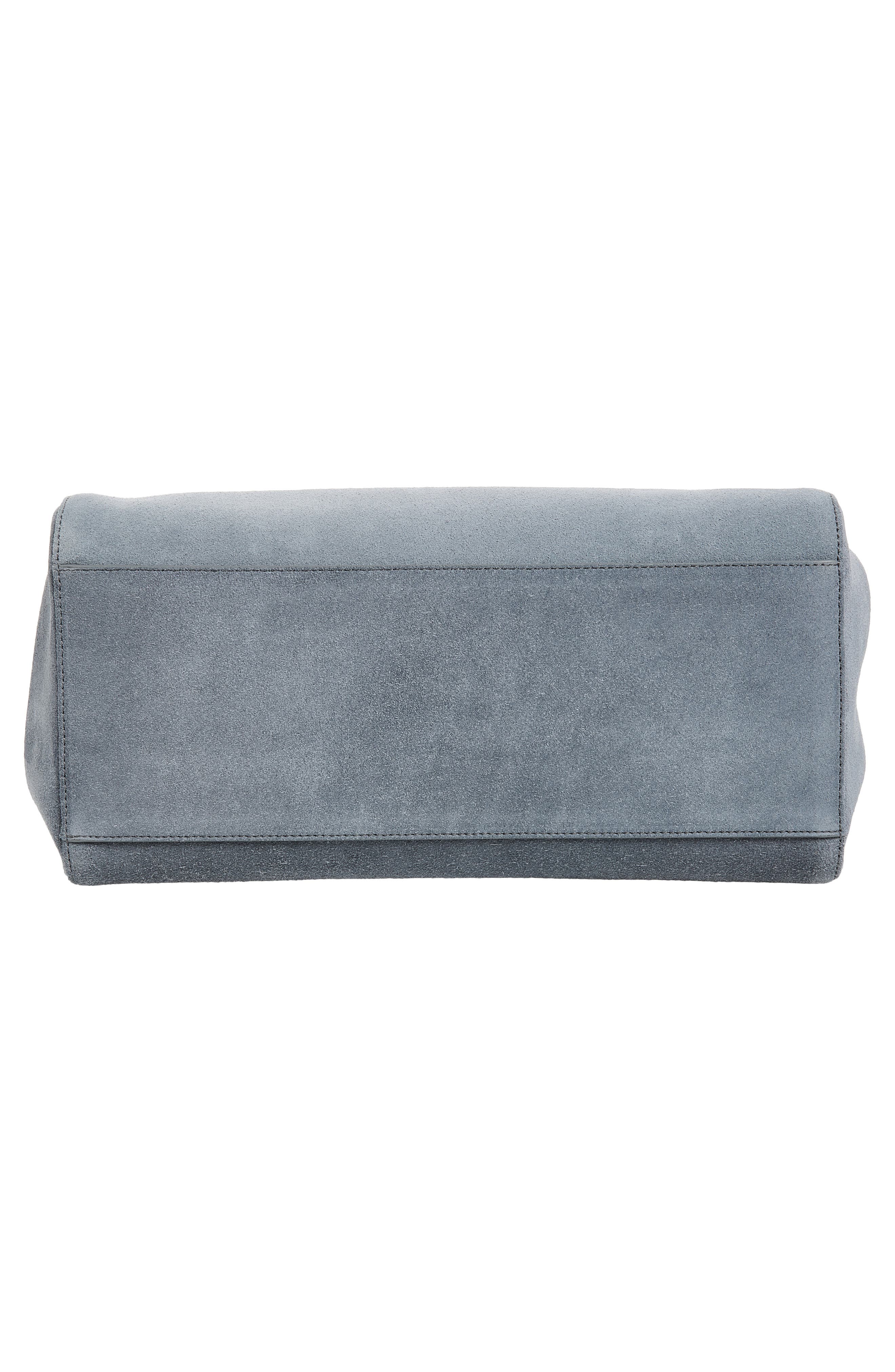 Alexa Suede Satchel, Alternate, color, FOGGY GREY
