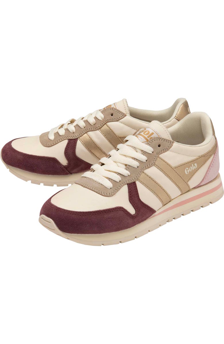 Gola Classics Daytona Quadrant Sneaker, Alternate, color, Off White/Windsor Wine/Gold/Ch