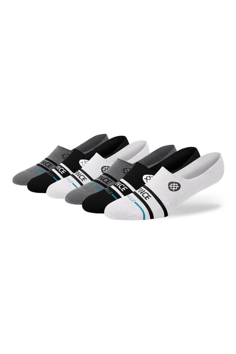 Core 6-Pack Cotton Blend No Show Socks, Alternate, color, BLACK MULTI
