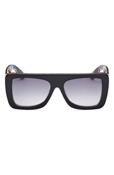 56mm Square Sunglasses
