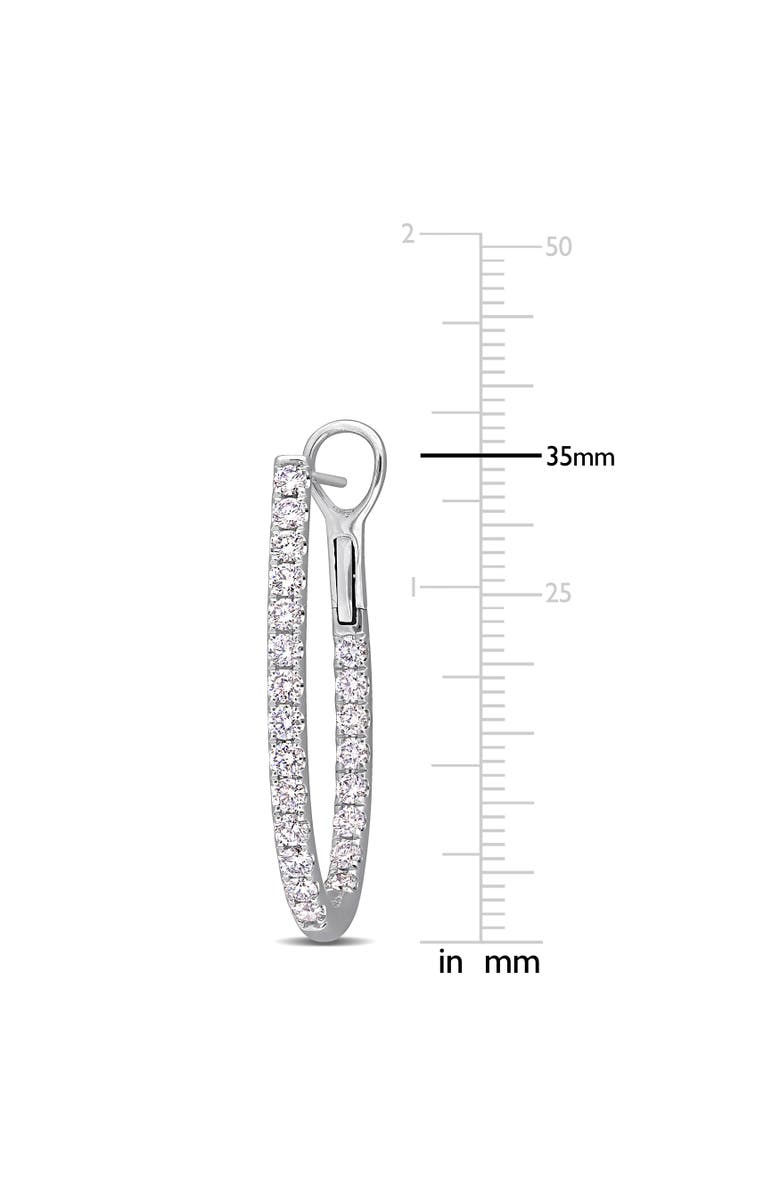 Julianna B. 2 1/5ct. t.w. Lab-Grown Diamond Hoop Earrings 14k, Alternate, color, White Gold