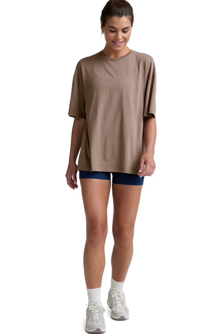 Oversize Organic Cotton T-Shirt, Alternate, color, NEUTRAL MAUVE