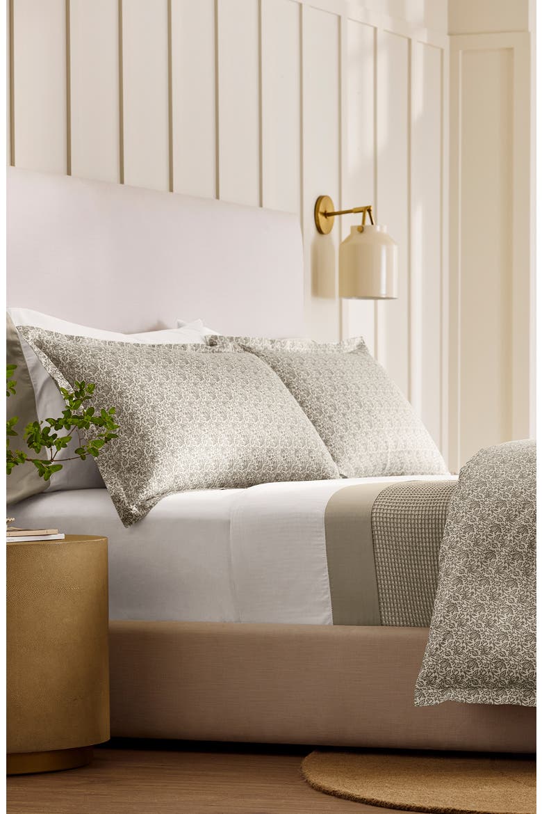 Signature Cotton Bloom Duvet Set, Alternate, color, WHITE/ OAK