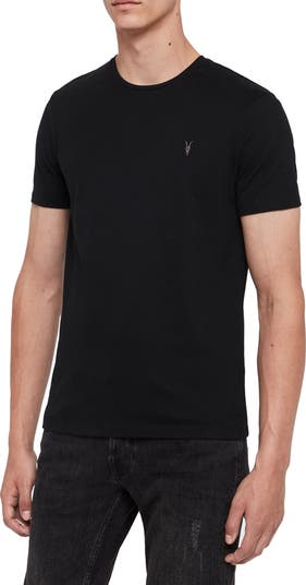 ★ALLSAINTS★ brace crew t-shirt Brace Brushed Cotton Crew Neck T-Shirt FLINT GREY | ALLSAINTS US