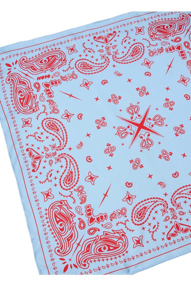 Paisley Silk Bandana Scarf 20, Alternate, color, Dreamscape Blue