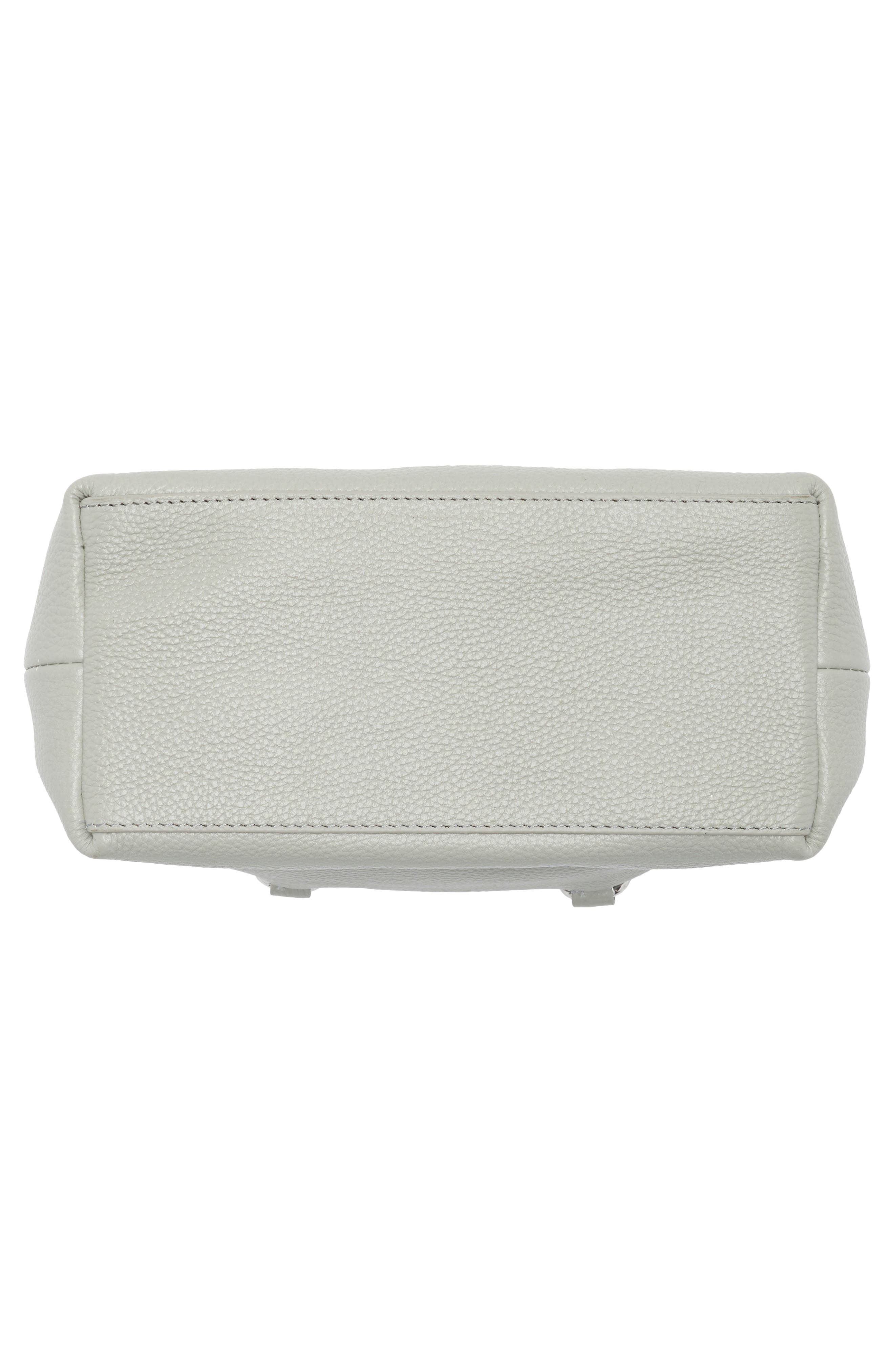 Rebecca Minkoff Micro Moto Leather Satchel, Alternate, color, Dove