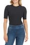 Suit Yourself Ribbed Crew Neck Short Sleeve Smoother Bodysuit