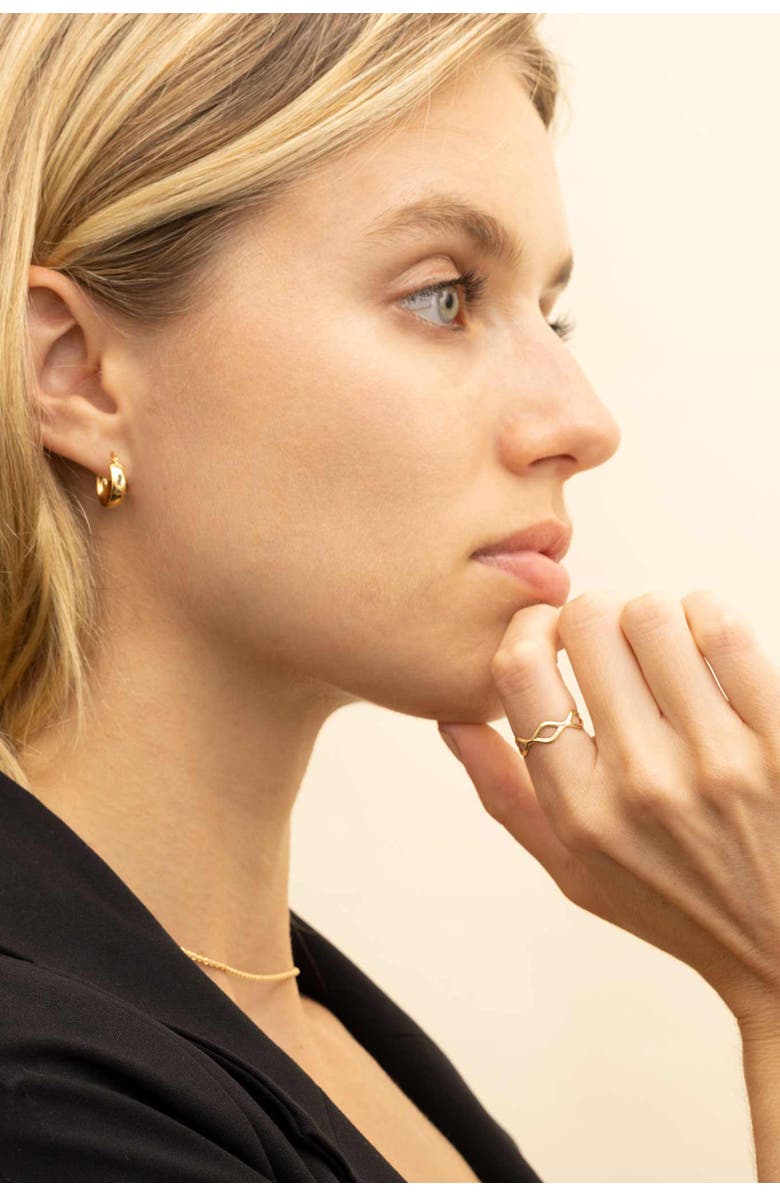 Oradina 14K Gold Forever Yours Stack Ring, Alternate, color, Yellow Gold