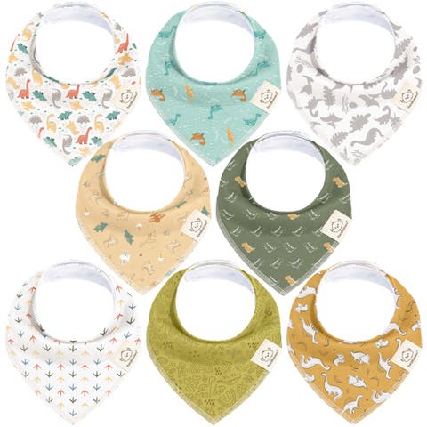 8-Pack Organic Bandana Bibs (Boy)