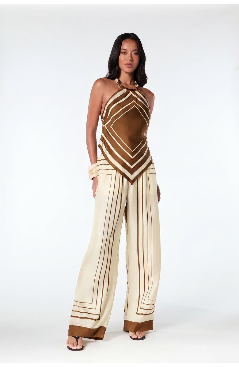 NICHOLAS Skye Top, Alternate, color, Spice Ivory Scarf Print