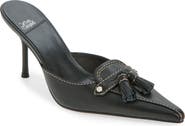 Jeffrey Campbell Claypool Pointed Toe Tassel Loafer Mule