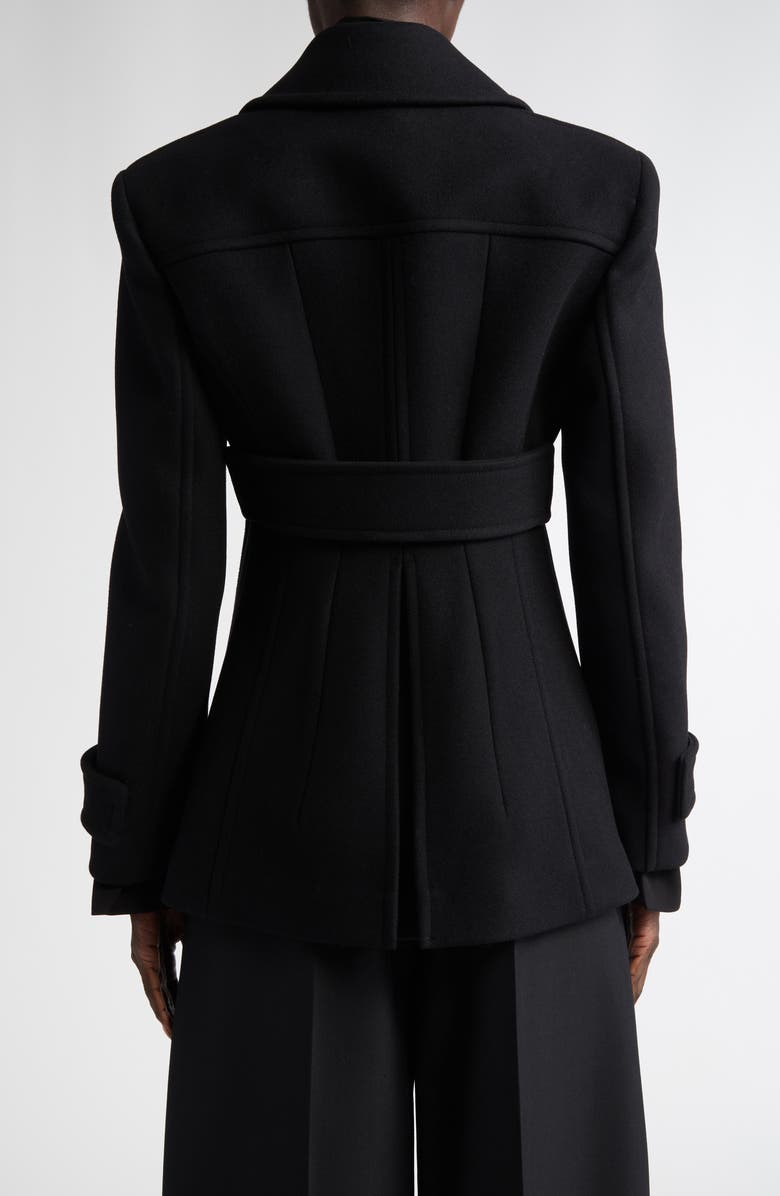 Valentino Garavani Compact Wool Coat, Alternate, color, Nero