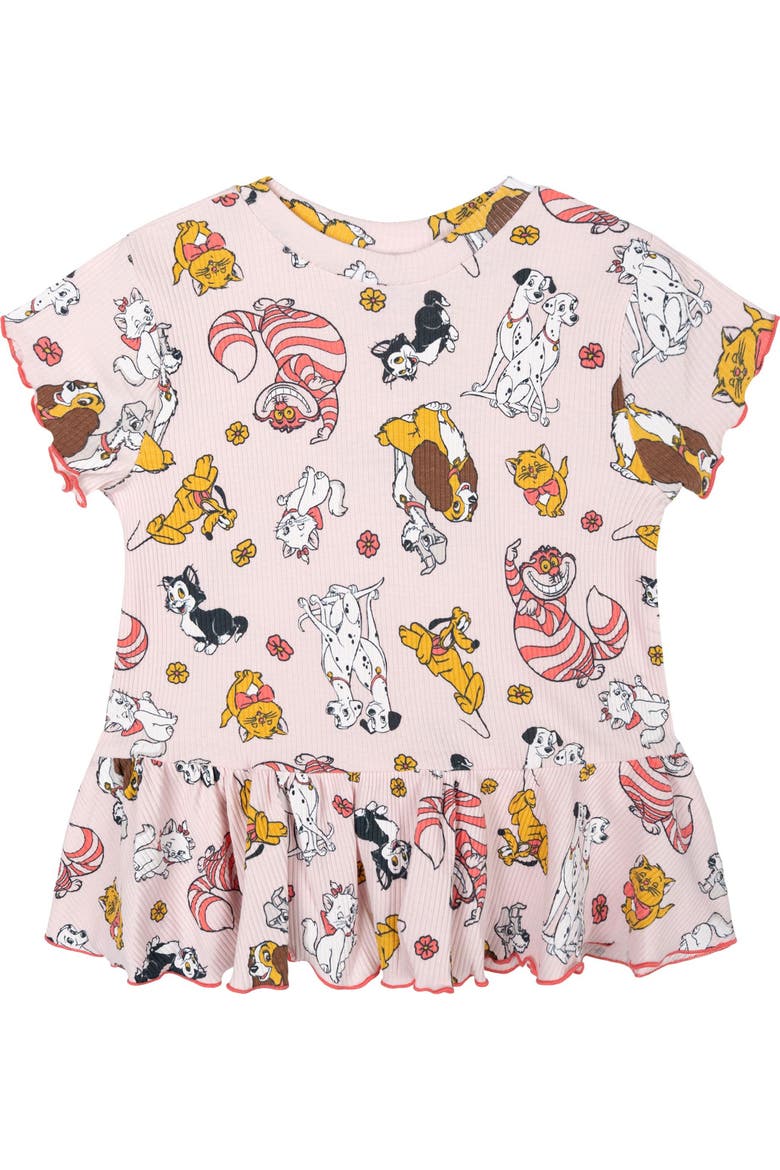 2-Piece Tee and Shorts Set, Alternate, color, Disney Pets Pink