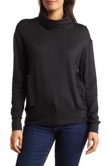 GO COUTURE Turtleneck Banded Sweater