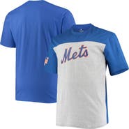 FANATICS Men's Fanatics Branded Royal/Heathered Gray New York Mets Big & Tall Colorblock T-Shirt