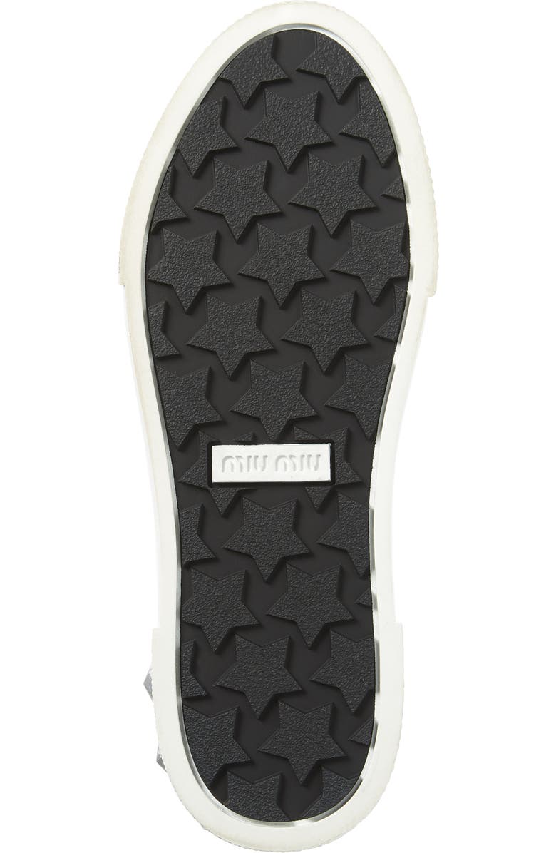 Miu Miu Crystal Detail Skate Platform Sneaker, Alternate, color,