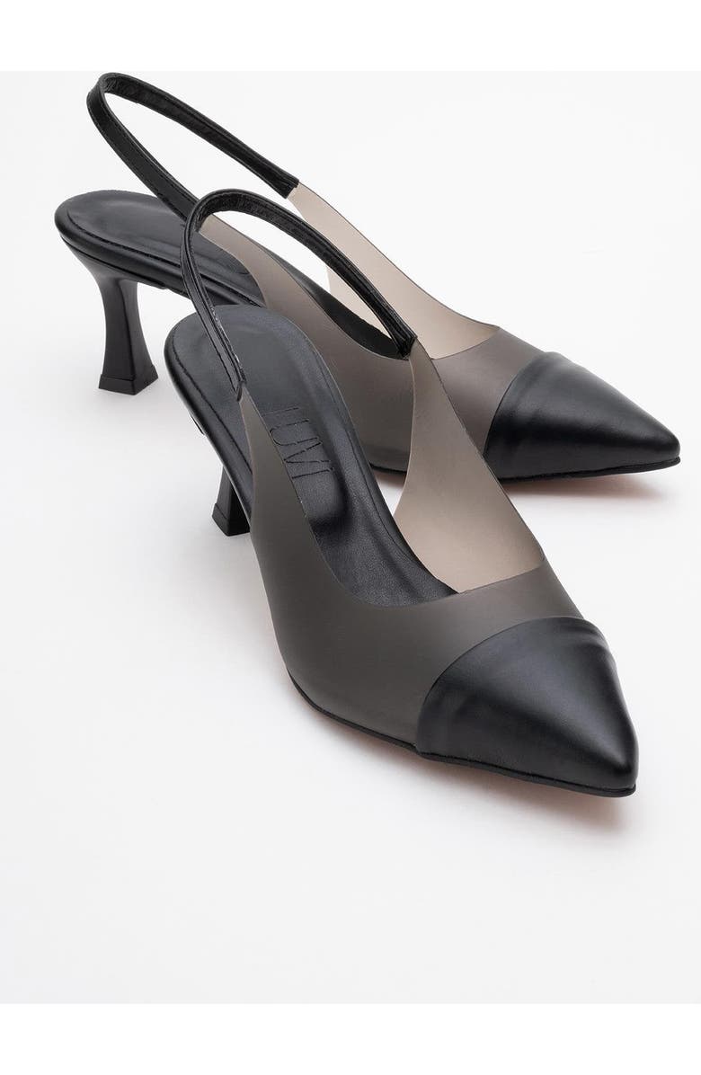 Prologue Shoes Moore Transparent Pointed Toe Pump, Main, color, Black