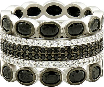 Clearance Rings Freida Rothman FREIDA ROTHMAN Industrial Finish 5-Set Stackable Rings | Nordstrom