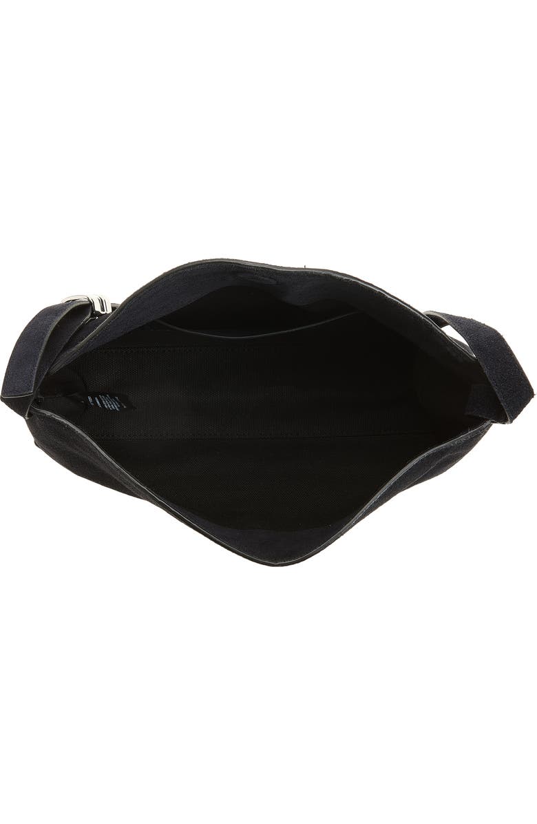 Madewell The Date Night Suede Shoulder Bag, Alternate, color, Juniper Berry