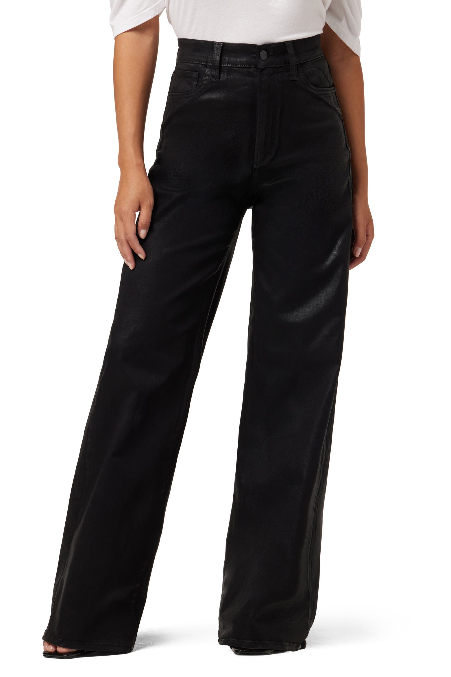 The Mia Coated High Waist Wide Leg Jeans