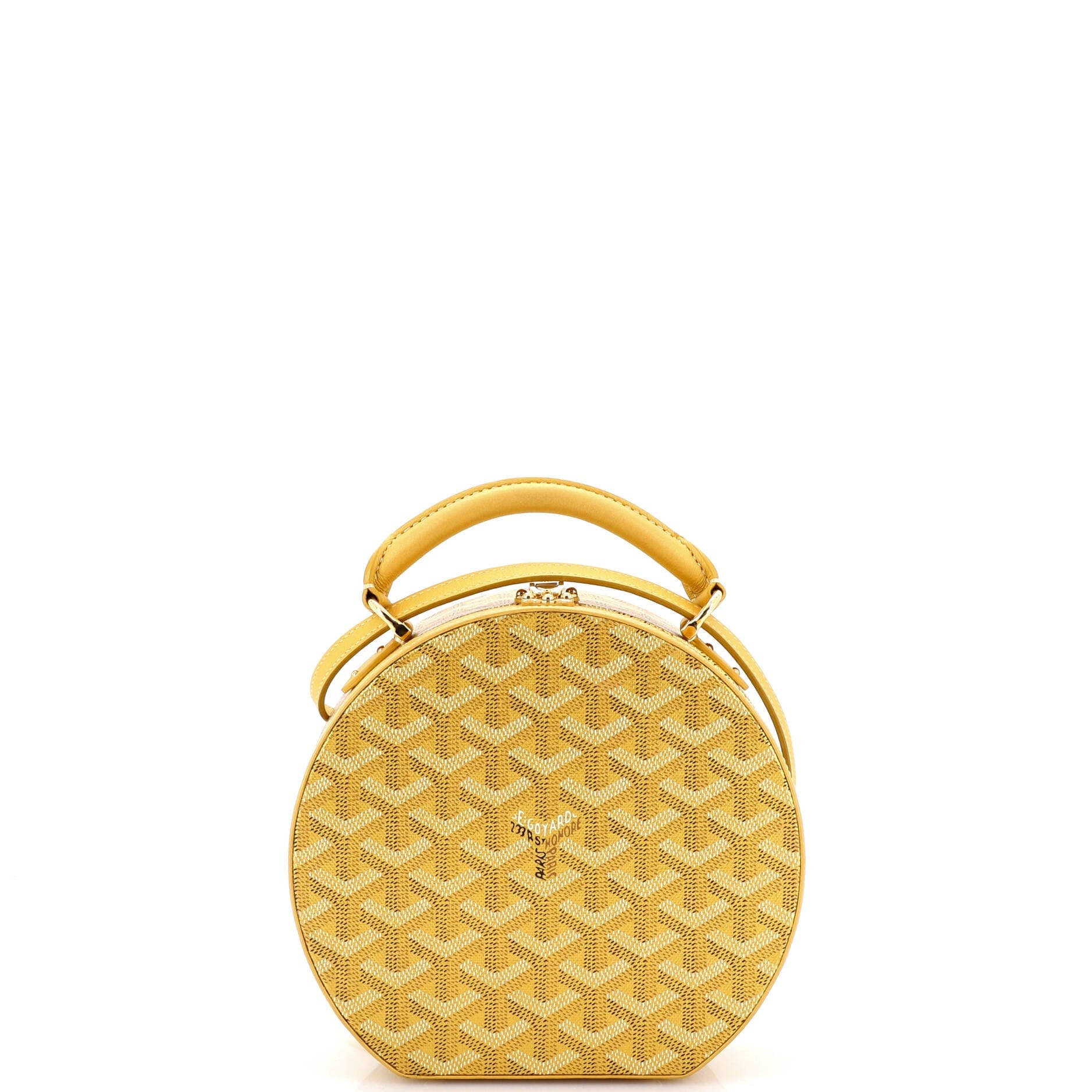 Pre-Owned Goyard Alto Hatbox Bag Coated Canvas, Alternate, color, Yellow