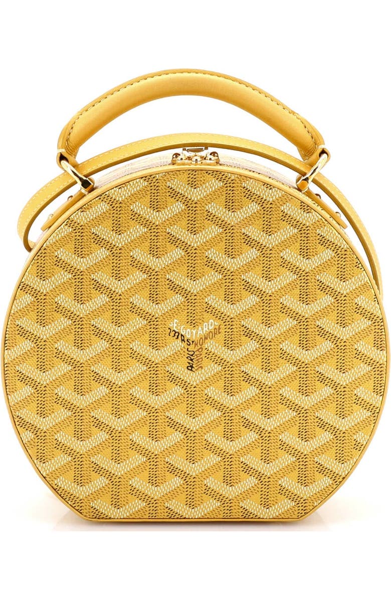 Pre-Owned Goyard Alto Hatbox Bag Coated Canvas, Alternate, color, Yellow