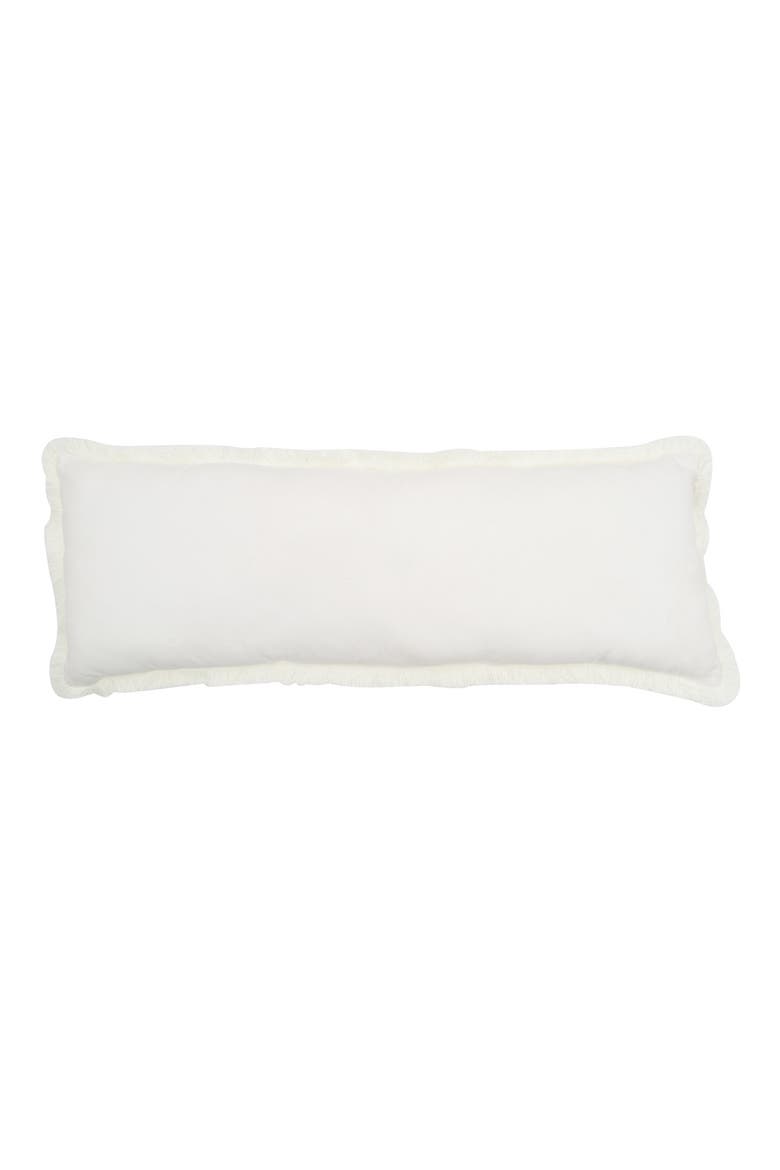 Ho Ho Ho Tufted and Beaded Coastal Lumbar Throw Pillow 20" x 10", Alternate, color, Blue