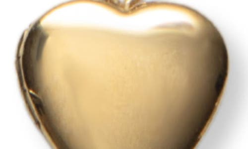 Argento Vivo Sterling Silver Heart Locket Pendant Necklace In Gold