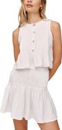 Bella Dahl Pintuck Peplum Sleeveless Linen Shirt