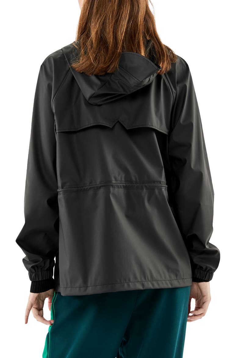Waterproof Hooded Rain Jacket, Alternate, color, BLACK