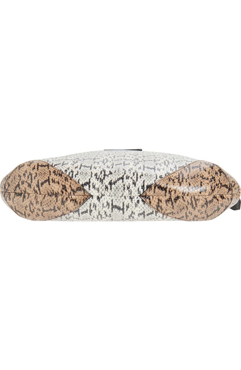 Jimmy Choo Medium Bar Snakeskin Embossed Leather Hobo Bag, Alternate, color, Roccia/ Chai/ Shiny Gold