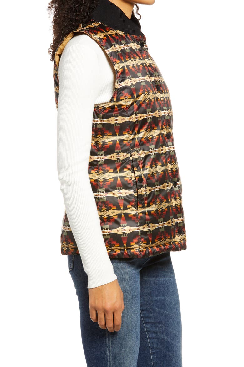 Elk Point Reversible Water Resistant Down Vest, Alternate, color, CAMEL/ BLACK TUCSON