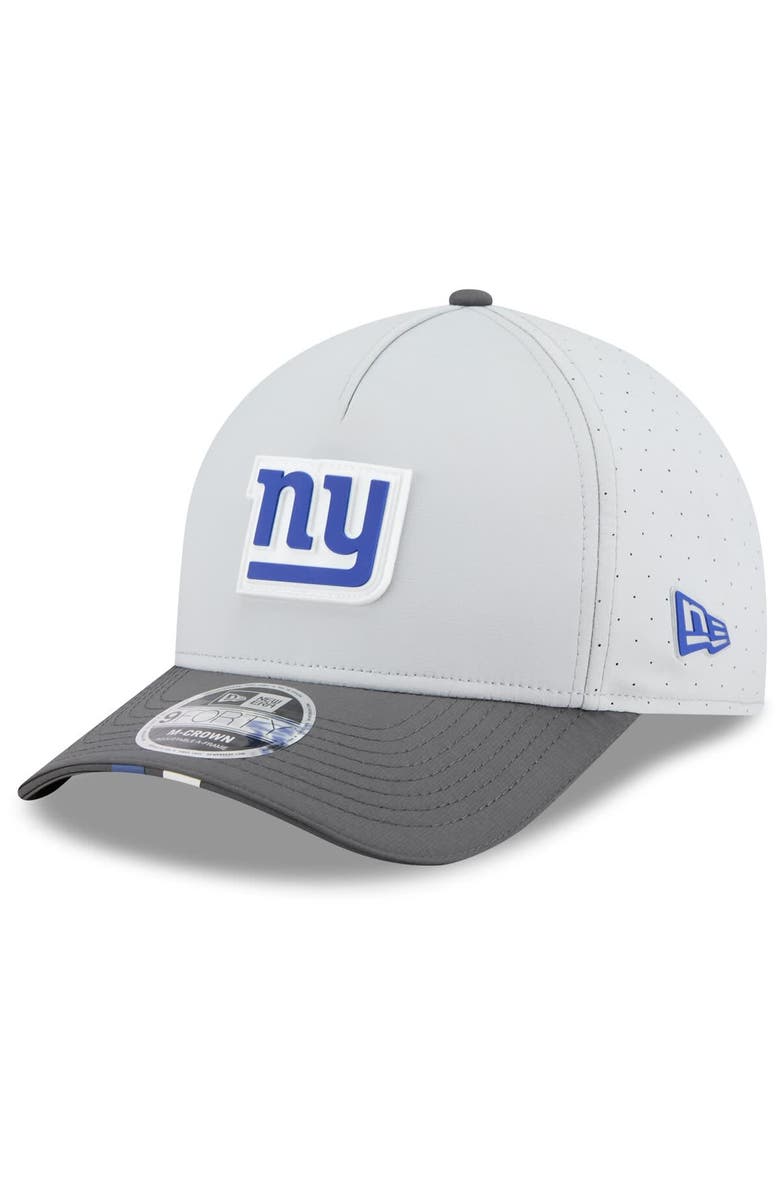 New Era Men's New Era Gray/Graphite New York Giants 2025 NFL Training Camp A-Frame 9FORTY Adjustable Hat, Main, color, Gray