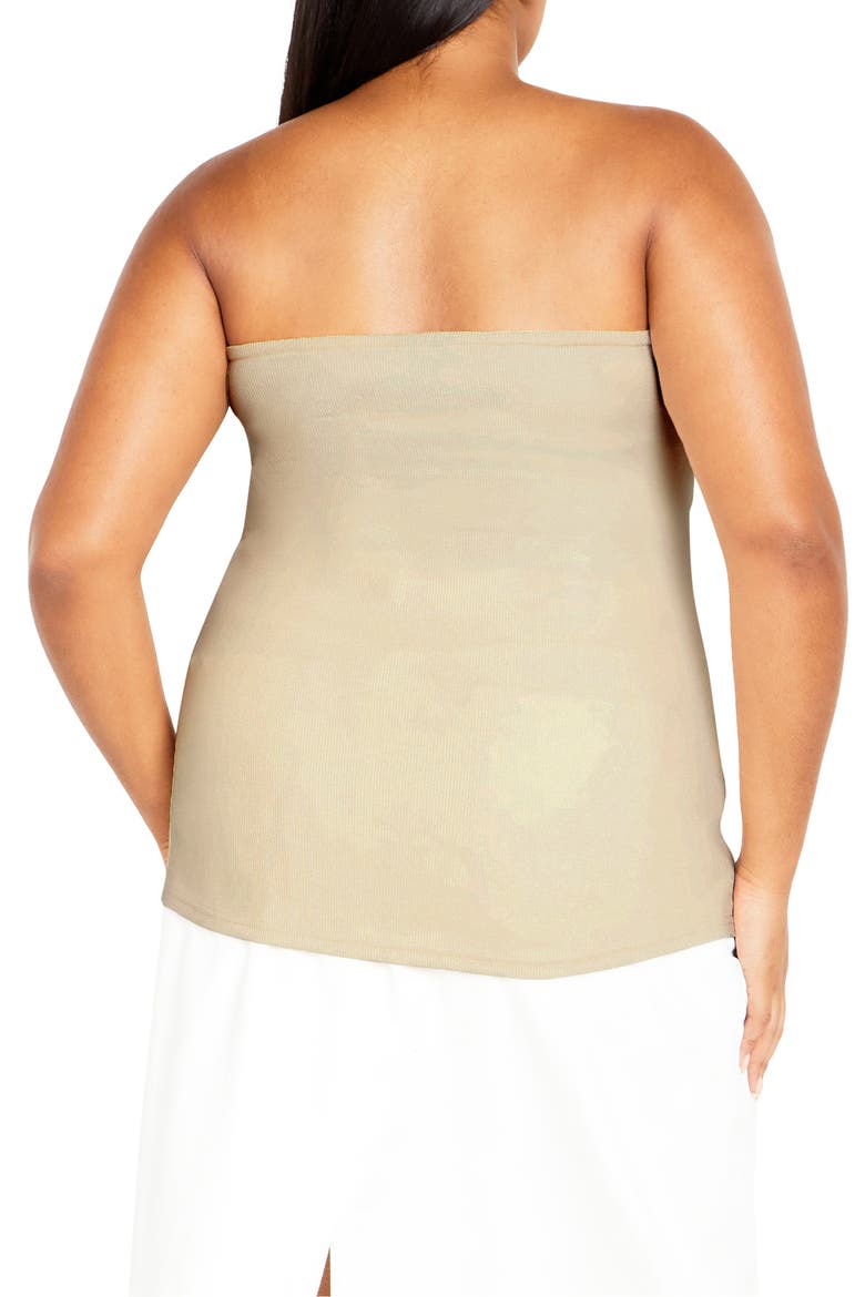 Asher Strapless Rib Top, Alternate, color, CREAM