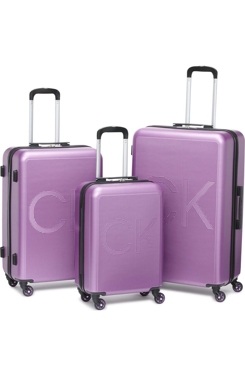 Calvin Klein Vision 3 Piece Luggage Set, Main, color, Amethyst
