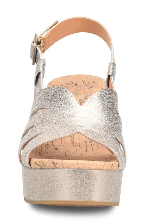 Kork-ease Pasha Ankle Strap Platform Sandal In Gold Metallic