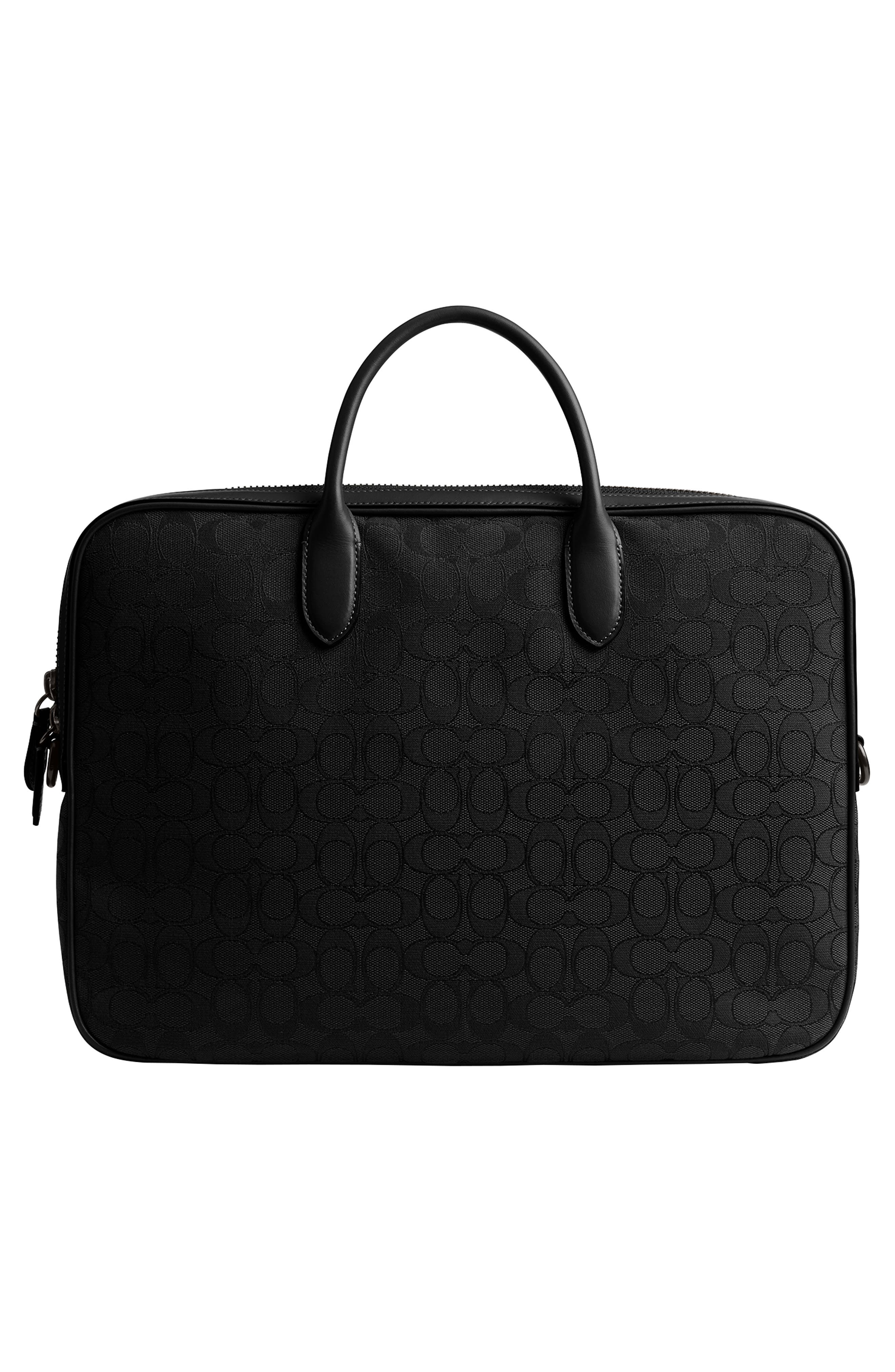 COACH Theo Logo Jacquard Briefcase, Alternate, color, 