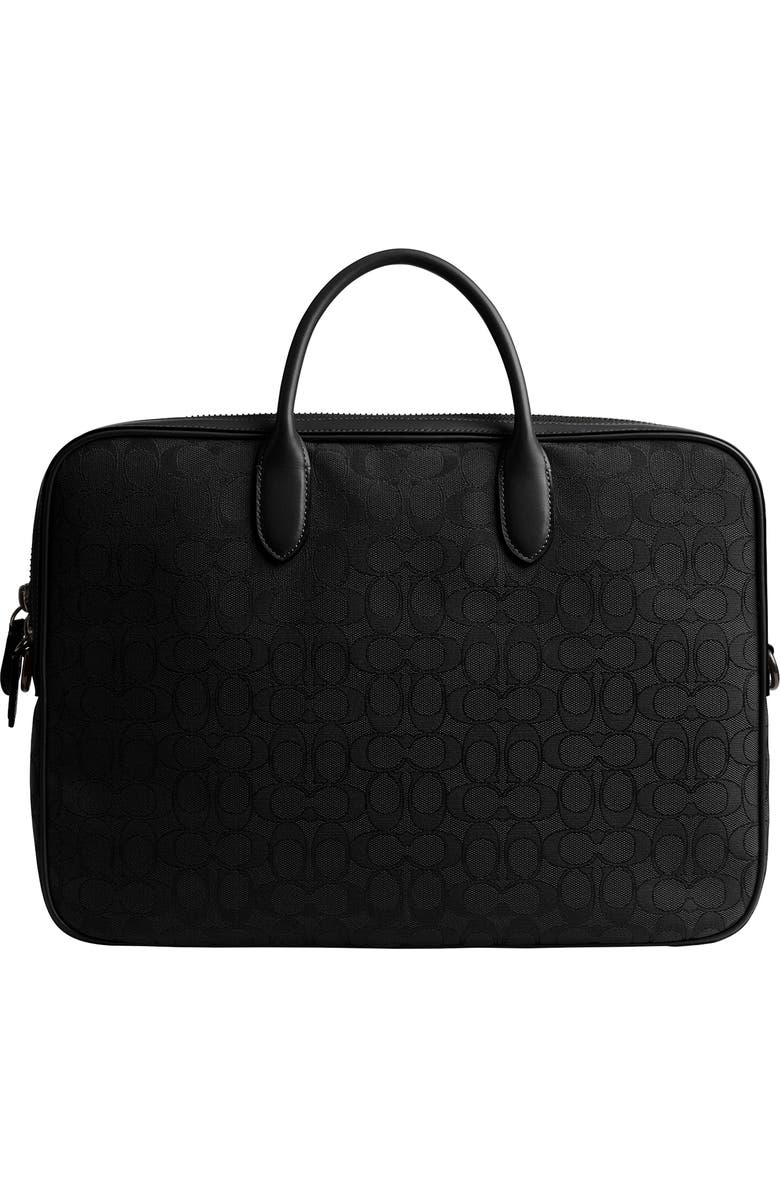 COACH Theo Logo Jacquard Briefcase, Alternate, color,