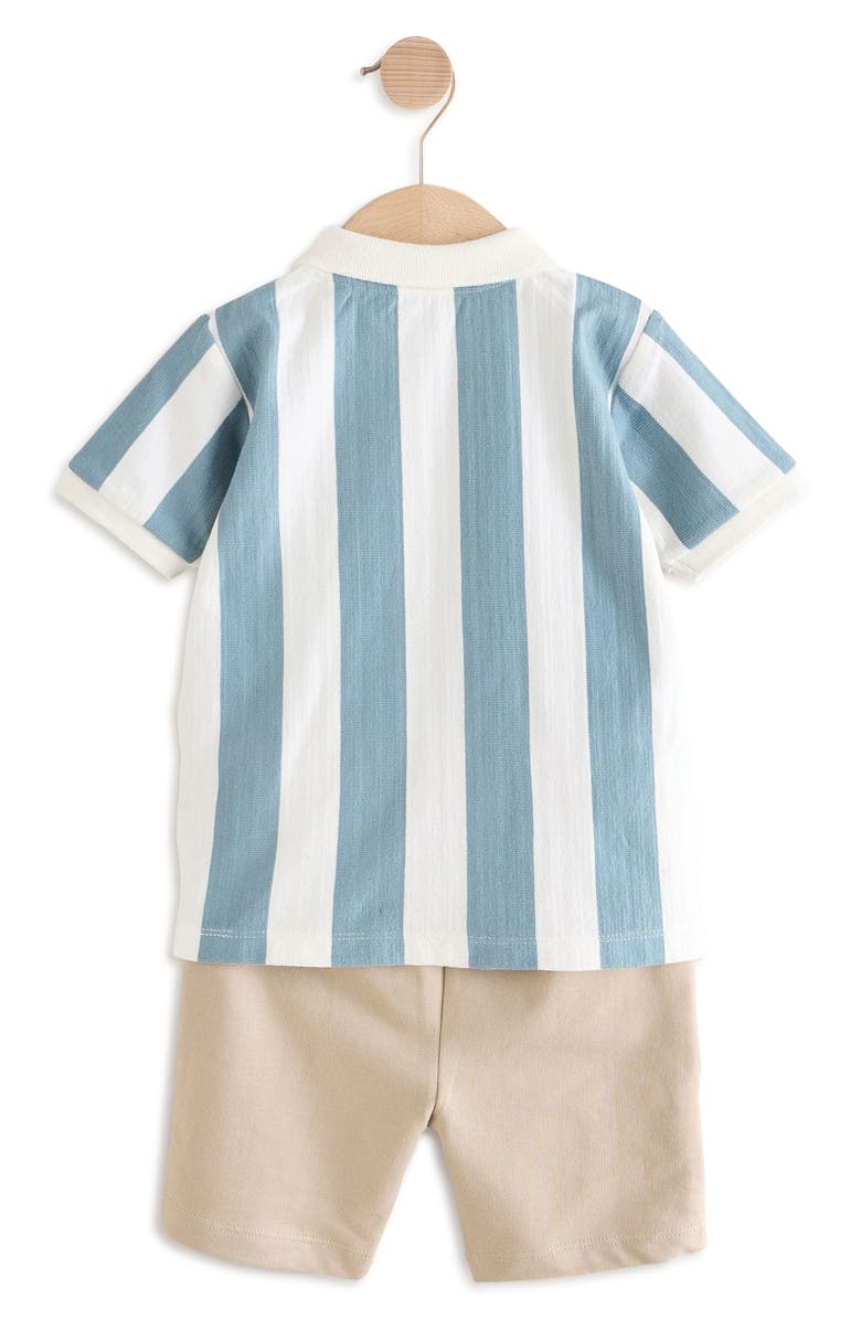 NEXT Kids' Stripe Cotton Polo & Shorts Set, Alternate, color, 