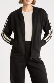 DKNY Textured Tape Drawcord Zip Hoodie