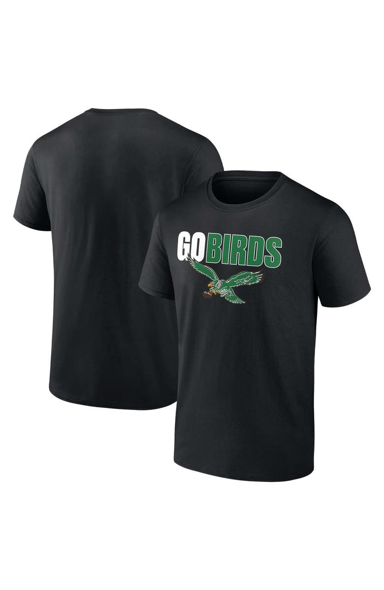 FANATICS Men's Fanatics  Black Philadelphia Eagles Go Birds T-Shirt, Main, color, 