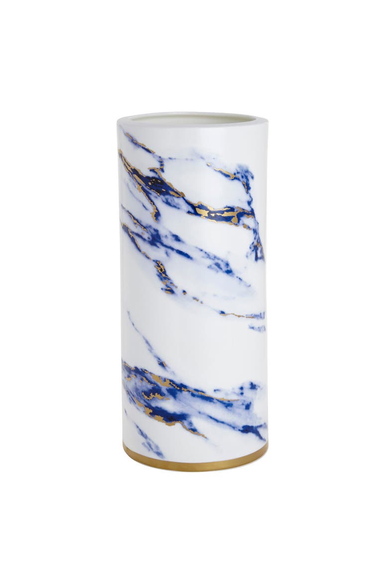 Marble Azure 14 Inch Tall Vase, Main, color, White