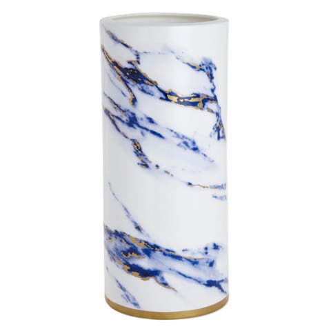 Marble Azure 14 Inch Tall Vase