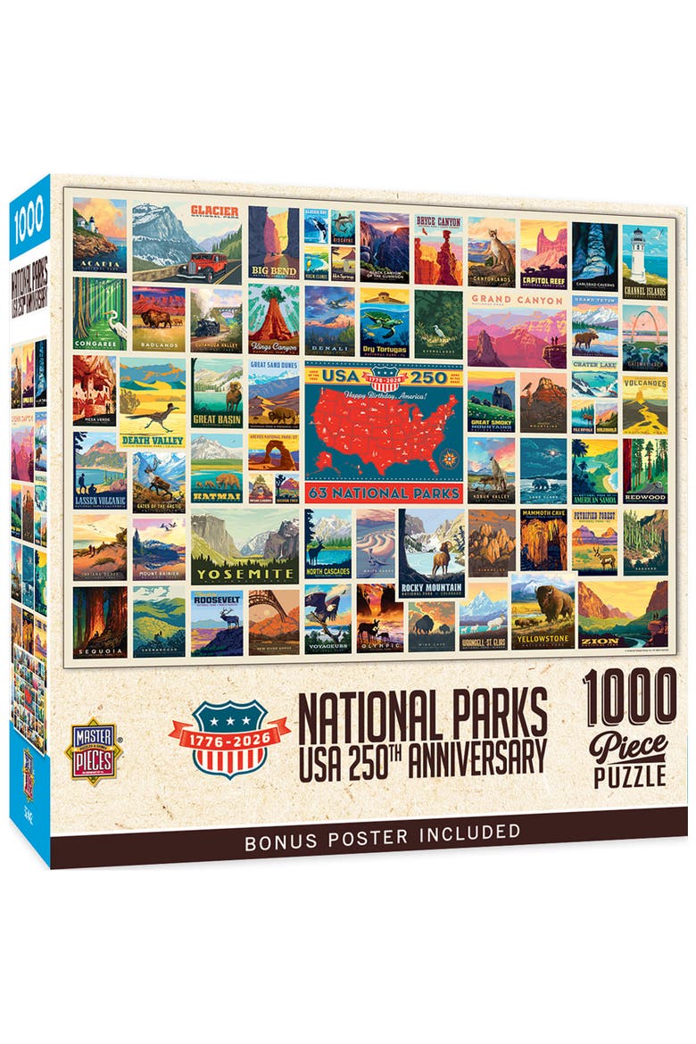 National Parks 250th 1000 Piece Puzzle, Main, color, Multicolor