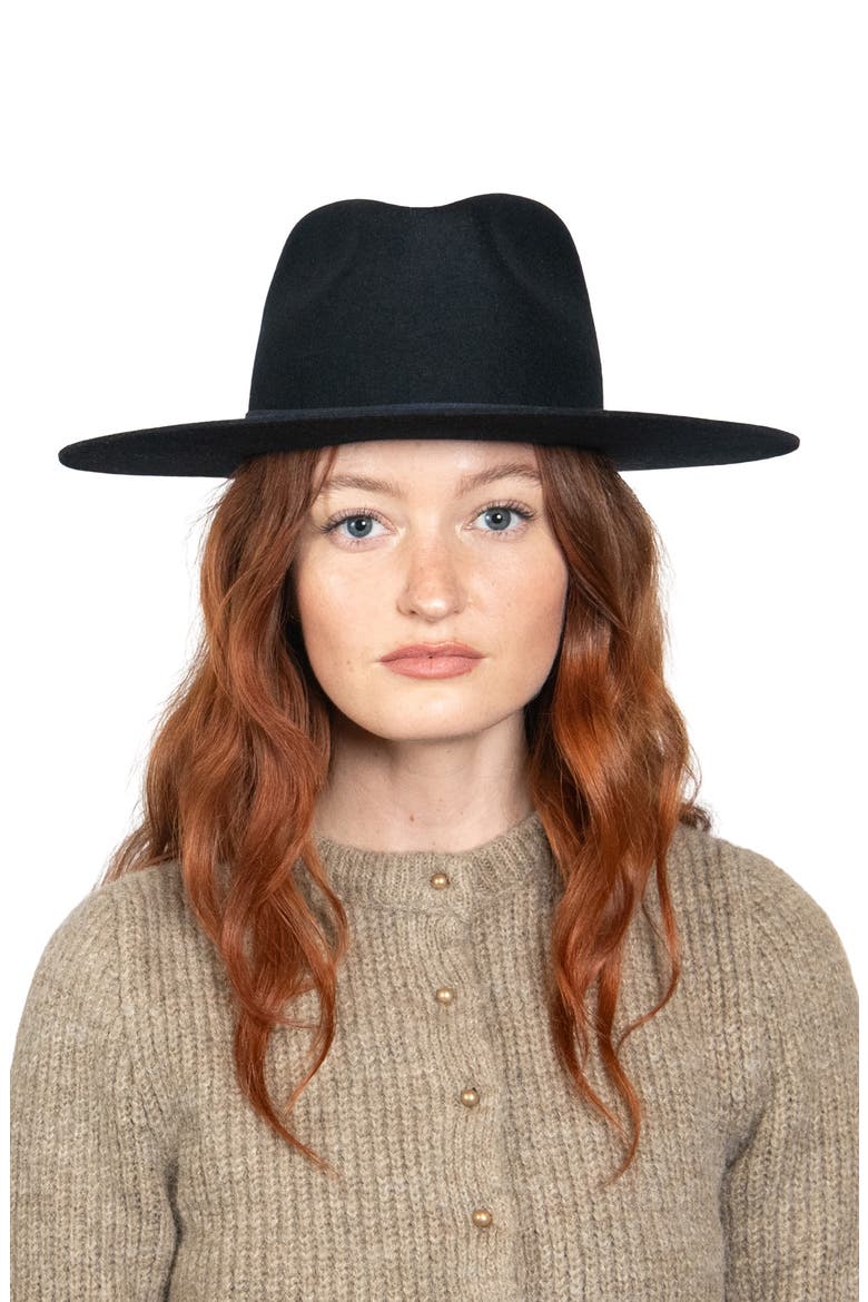 Shea Wool Felt Fedora, Alternate, color, MIDNIGHT