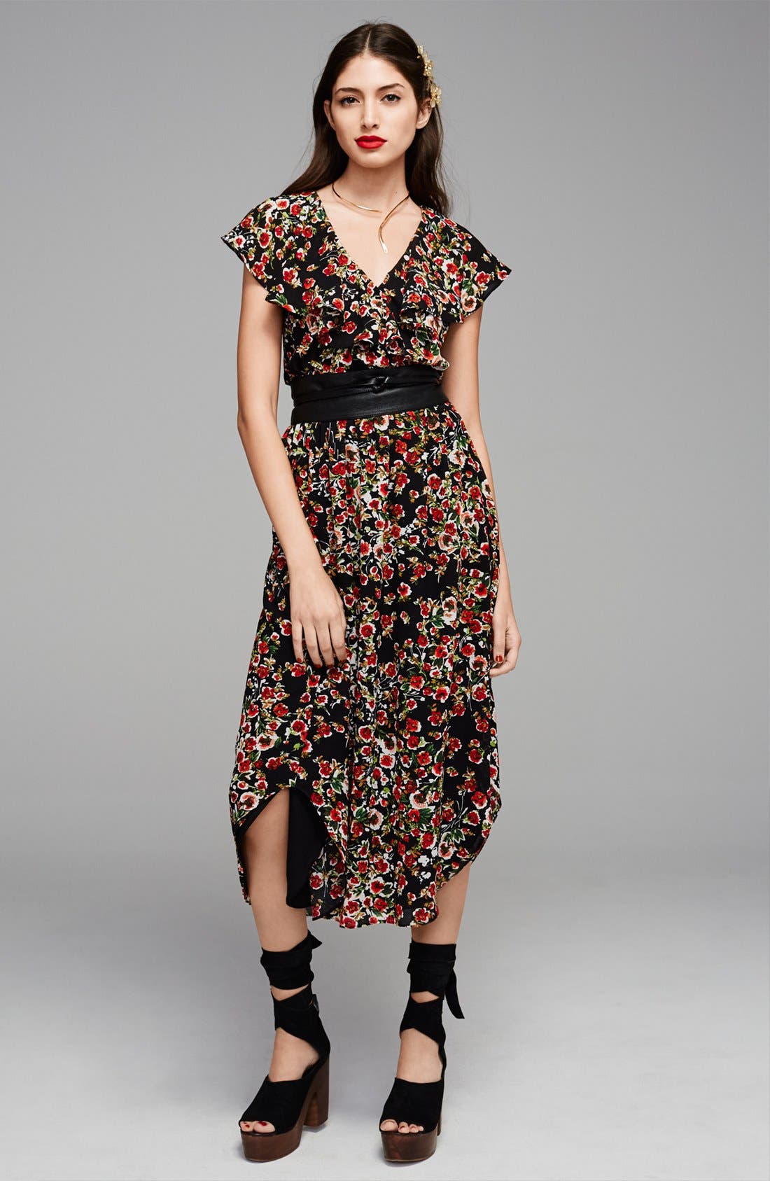 Free People 'Touch the Sky' Wrap Platform Clog Sandal, Alternate, color, 