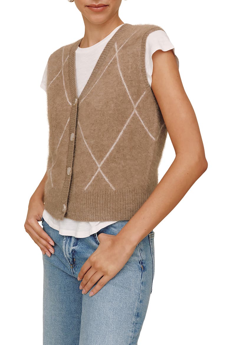 Argyle Sweater Vest, Alternate, color, SPICED CHAI