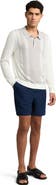 Onia Cotton Knit Long Sleeve Polo Sweatshirt