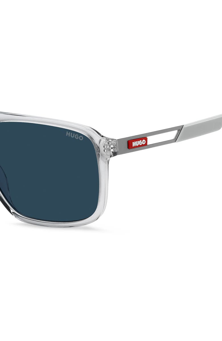 BOSS 58mm Navigator Sunglasses, Alternate, color, Grey/ Blue